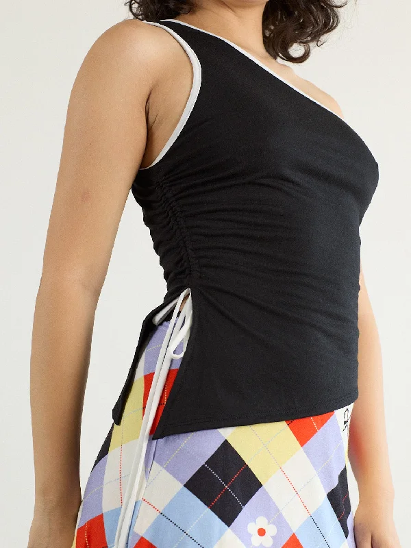 Weekend Shopping Made Better Emily Tank - Black/White