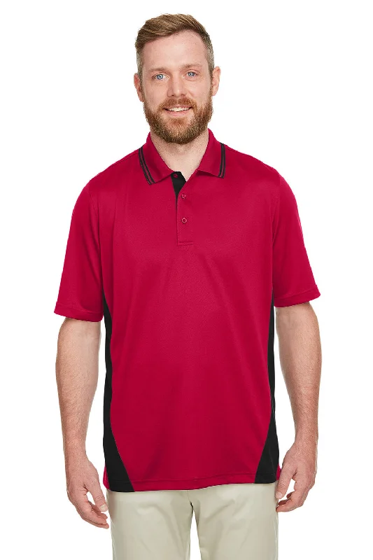 Weekend Bargains to Grab Harriton Mens Flash Performance Moisture Wicking Colorblock Short Sleeve Polo Shirt - Red/Black Weekend Bargains to Grab Harriton Mens Flash Performance Moisture Wicking Colorblock Short Sleeve Polo Shirt - Red/Black