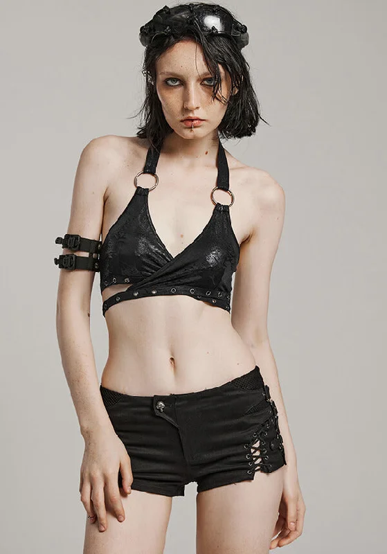 Take Advantage Minerva [Black] | WRAP HALTER TOP