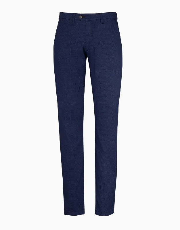 Instant Savings Soho blue printed chinos