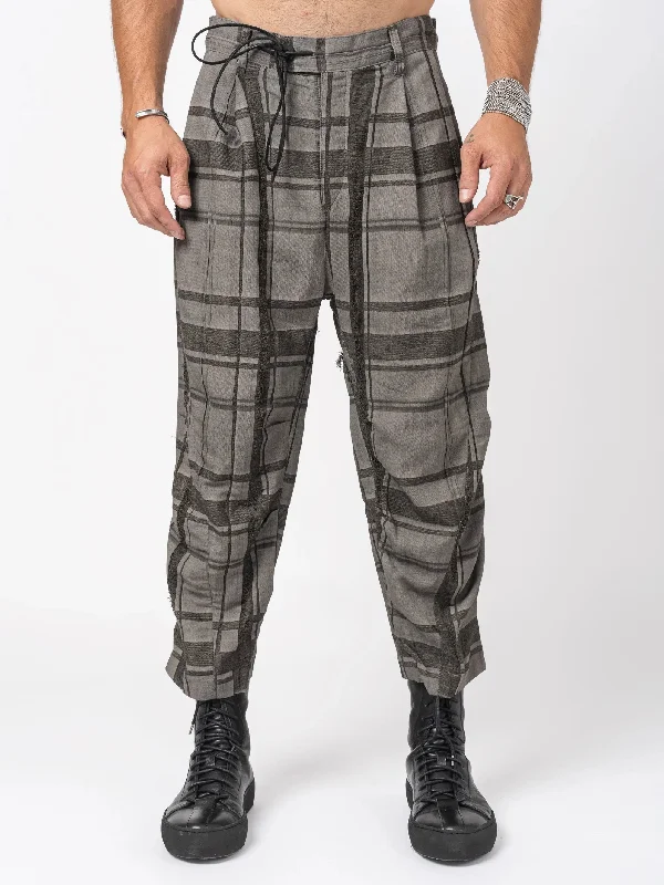 Limited Time Discount D.HYGEN Crack Random Stripe Cropped Pants