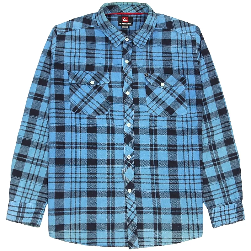 Weekend Deal Quicksilver Blue Checkered Flannel Shirt