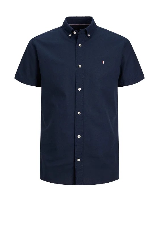 Special Savings Jack & Jones Summer Linen Short Sleeve Shirt, Navy Blazer