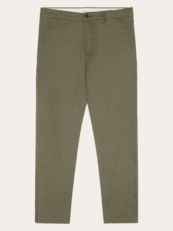 Hurry Up CHUCK regular canvas pants - GOTS/Vegan - Burned Olive