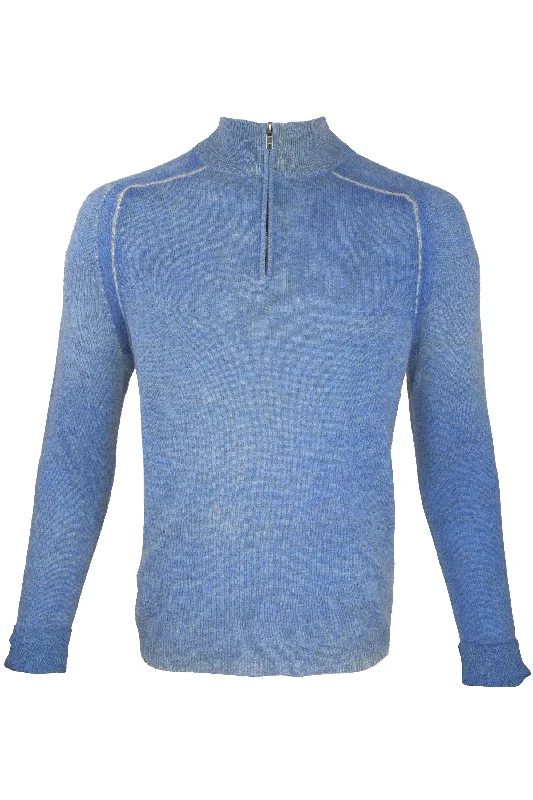 Price Reduction Autumn Cashmere Inked 1/4 Zip Pullover Sweater Blue