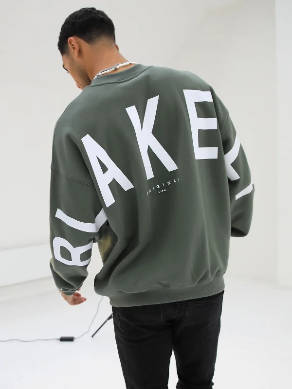 Extra Discount Idris Oversized Sweater - Khaki