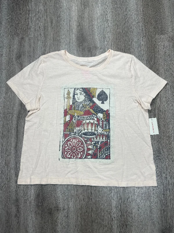 Massive Deal Top Short Sleeve By Lucky Brand In Pink, Size: Xl