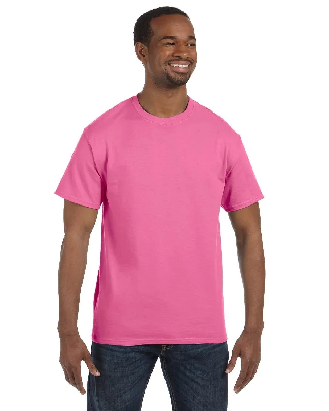 Hurry In Jerzees Heavyweight 50/50 T-Shirt | Neon Pink