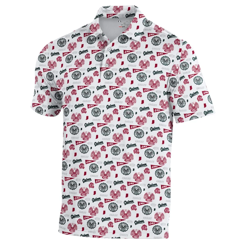 Limited Edition CMA Under Armour Gameday Armorfuse Polo - White / CMA Pattern
