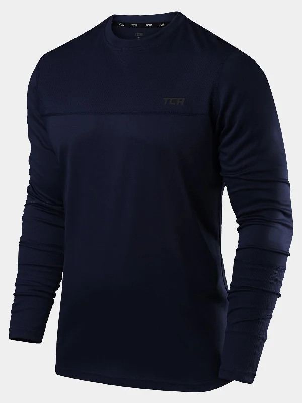 Value Deals Stamina Long Sleeve Crew Neck Running Top For Men With Thumbholes