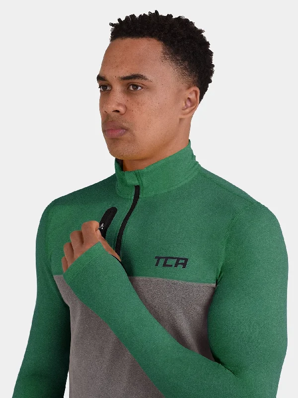 Weekend Shopping Extravaganza Fusion Half Zip Running Top For Men With Thumbholes & Chest Zip Pocket Weekend Shopping Extravaganza Fusion Half Zip Running Top For Men With Thumbholes & Chest Zip Pocket