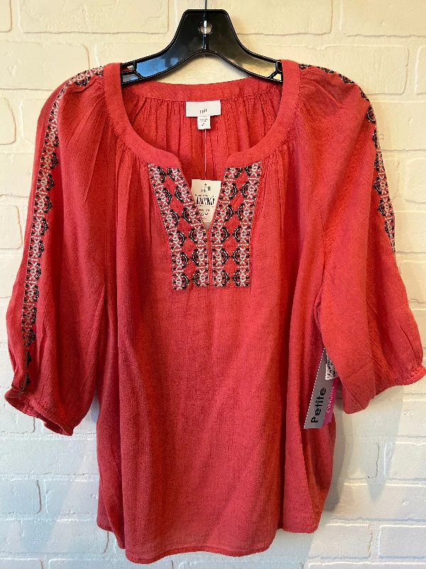 Value Deals Top Long Sleeve By J. Jill In Orange, Size: Mp