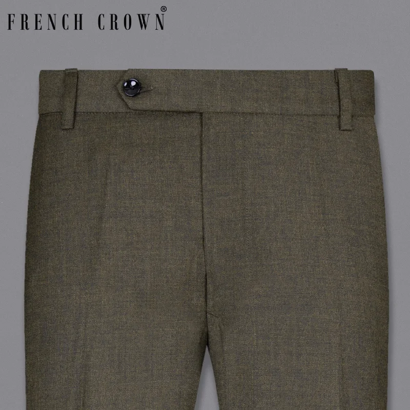 Weekend Discounts You Deserve Merlin Green Wool Rich Pant