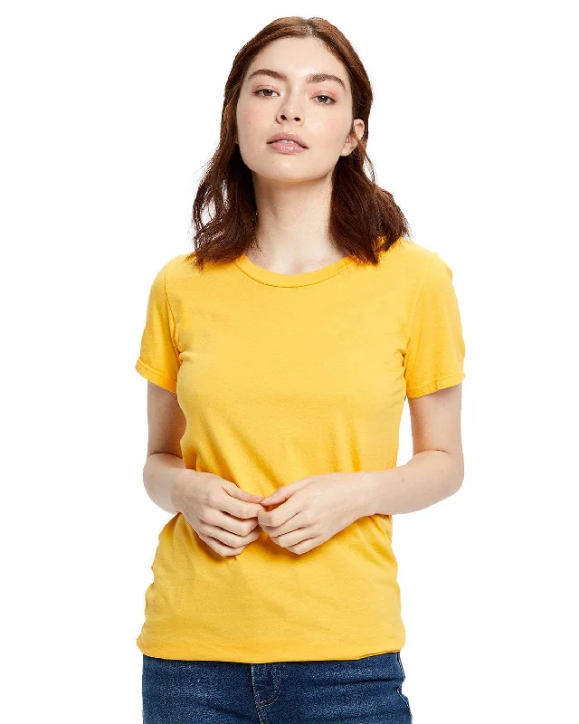 Weekend Savings Spree US Blanks Ladies Made in USA Short Sleeve Crew T-Shirt | Gold