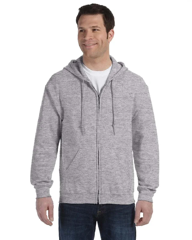 Deep Discounts Gildan Heavy Blend 50/50 Full-Zip Hooded Sweatshirt | Sport Grey