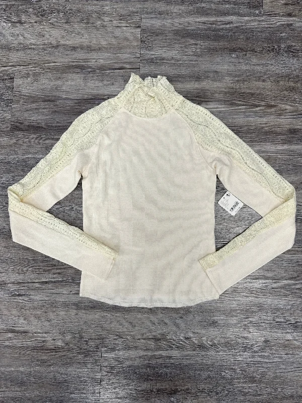 Special Price Top Long Sleeve By Free People In Cream, Size: S