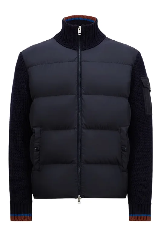 Price Cut Padded Zip-Up Cardigan