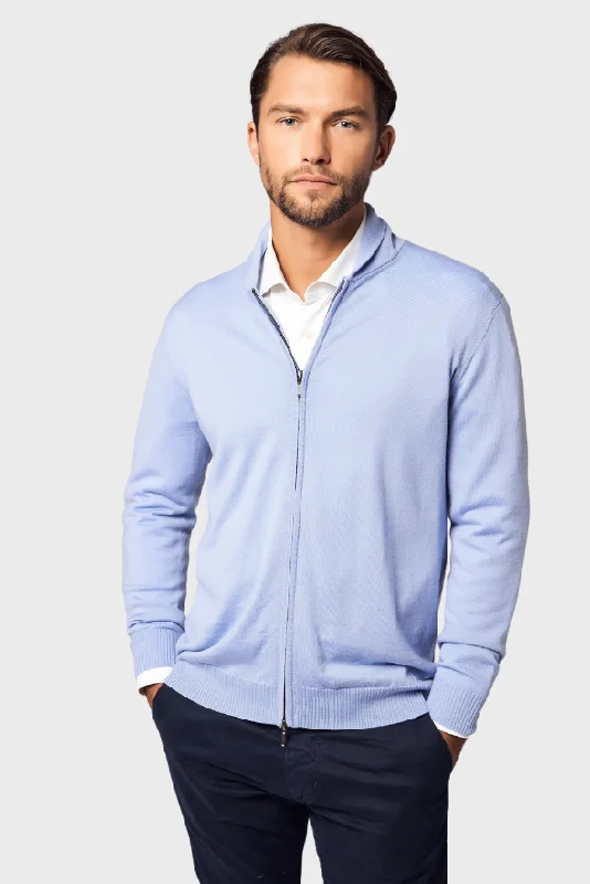 Great Bargain Zip-Up Cotton Cardigan