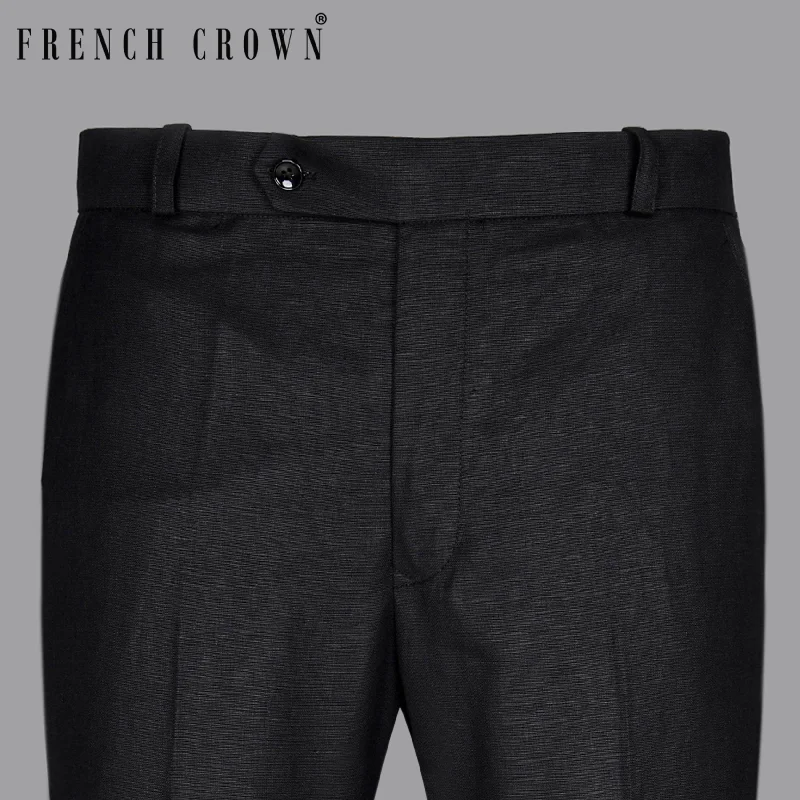 Deal Dash Jade Black Linen Performance Pant