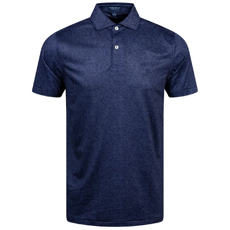 Weekend Bargains Galore Parkinson Floral Performance Jersey Polo Navy - AW24