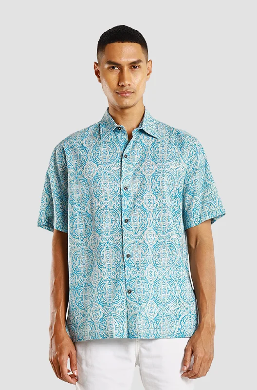 Weekend Shopping Extravaganza Maharaja Modern Fit Curve in Potpourri Blue