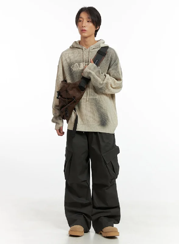 Value Deals Men's Basic Cargo Wide Leg Pants IO402
