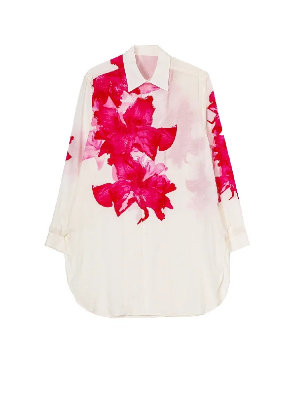 Instant Savings CELLULOSE PINK FLOWER DESIGNED BLOUSE