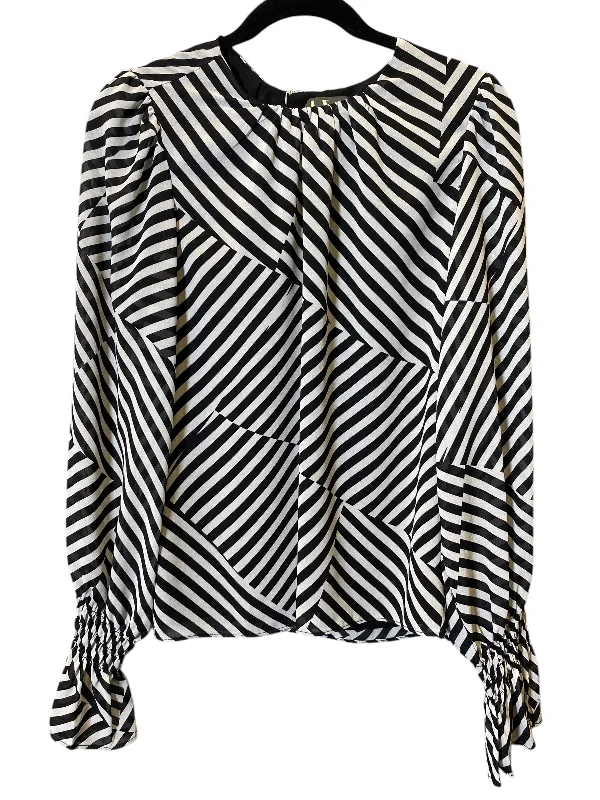 Year-End Clearance Top Long Sleeve By Worthington In Black & White, Size: L