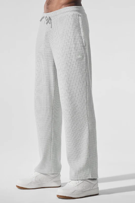 Weekend Deals That Spark Elevate Waffle Straight Leg Pant - Athletic Heather Grey