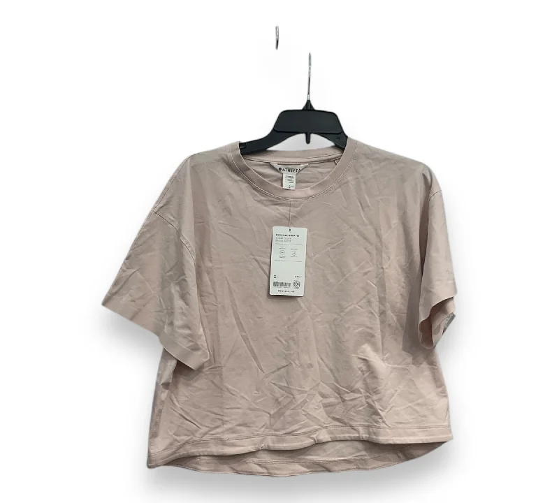 Exclusive Weekend Offers Inside Athletic Top Short Sleeve By Athleta In Pink, Size: L