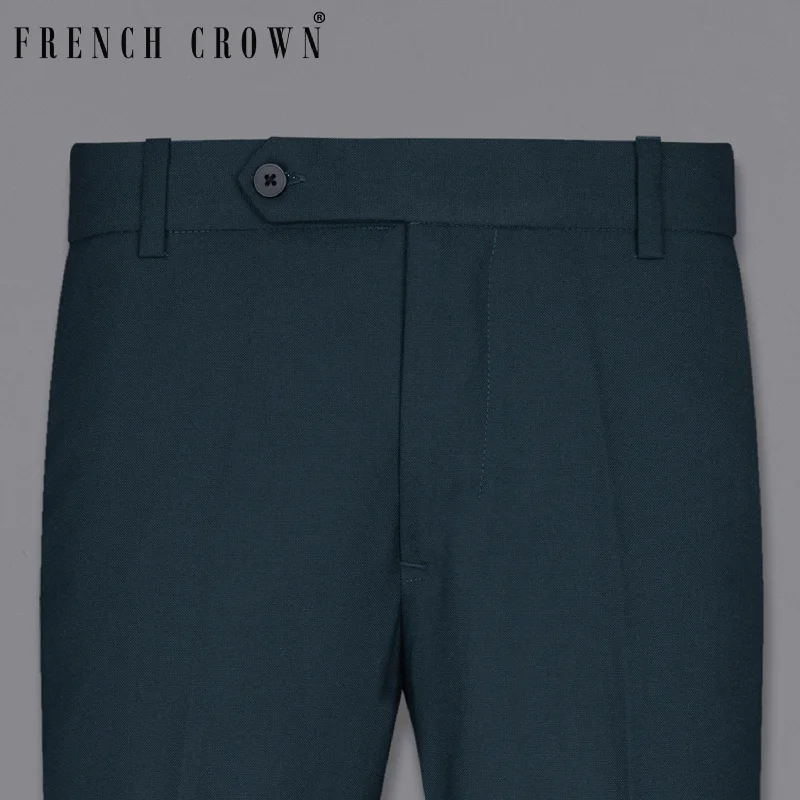 Shop Now Biscay Blue Wool Rich Pant