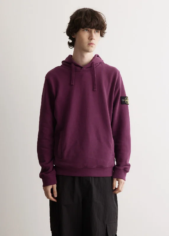 Online Exclusive Badge Garment Dyed Hooded Sweatshirt