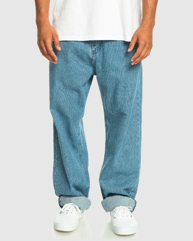 Savings Soar This Weekend Mens Baggy Nineties Wash Jeans