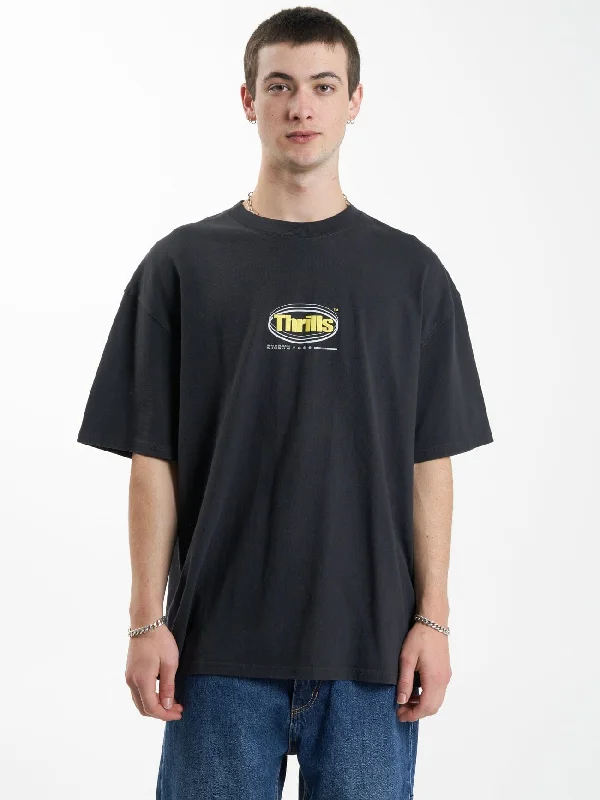 Limited Stock Modern Spiritualism Box Fit Oversize Tee - Washed Black