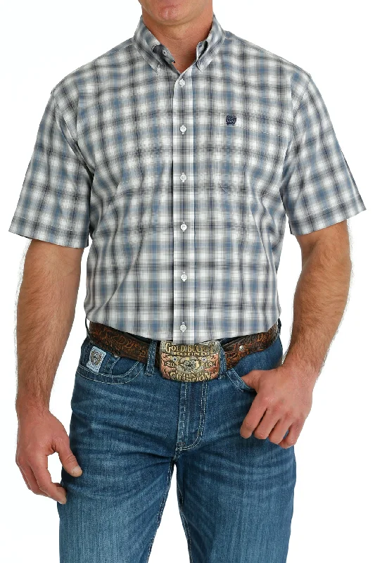 Weekend Bargains to Grab CINCH WHITE PLAID SHORT SLEEVE SHIRT