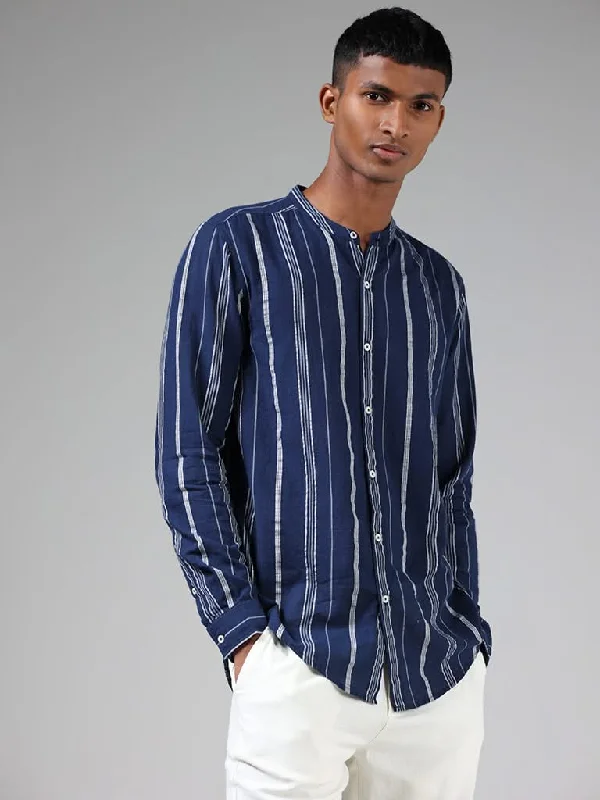 YEAR-End Sale ETA Blue Striped Resort-Fit Shirt