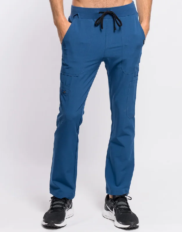 Early Bird Discount Essential Multi-Pocket Scrub Pants - Classic Blue