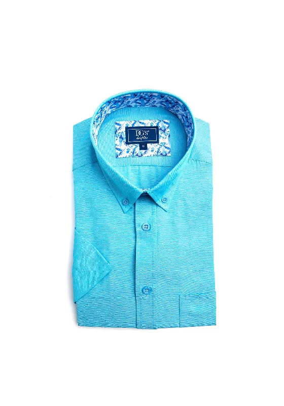 YEAR-End Clearance Daniel Grahame Ivano Short Sleeve Shirt, Blue