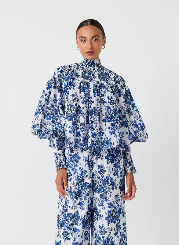 Early Access Antonia Silk Cotton Smock Top