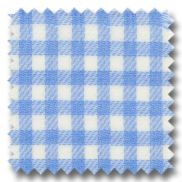 Weekend Bargains to Celebrate Blue Check Twill - Custom Dress Shirt