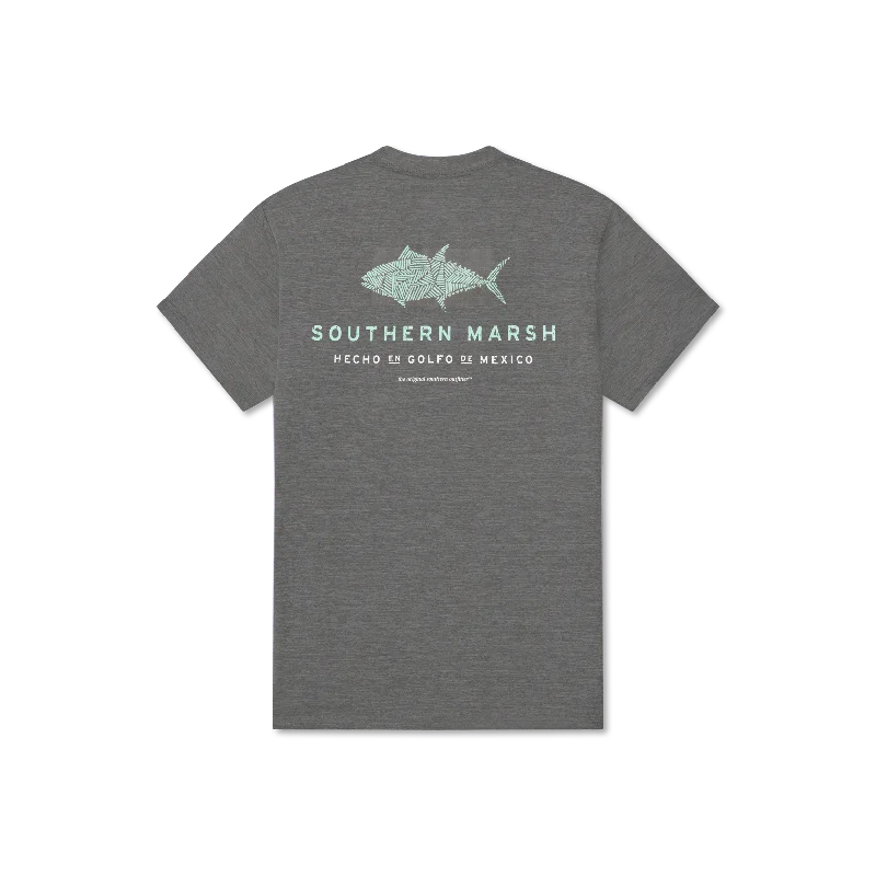 Weekend Discounts to Indulge In FieldTec™ Heathered Tee - Made in the Gulf - Tuna