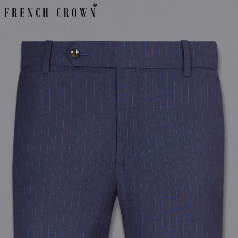 Deal of the Week Tuna Blue Striped Wool Rich Pant
