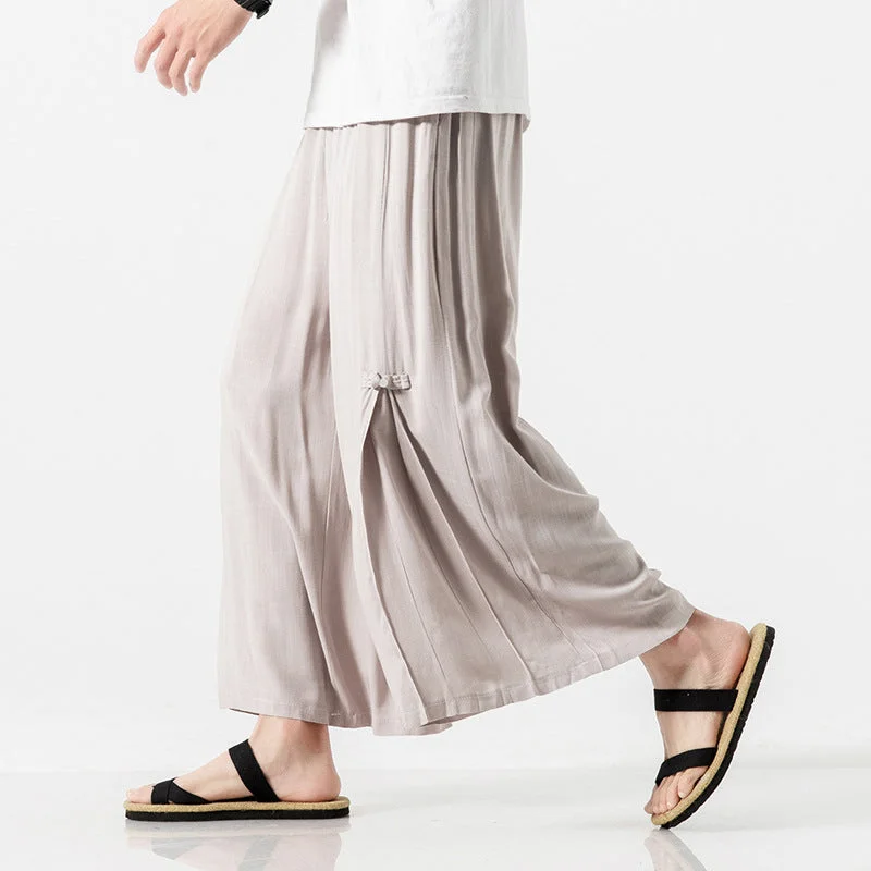 Weekend Deal Signature Cotton Chinese Style Loose Pants Zen Pants