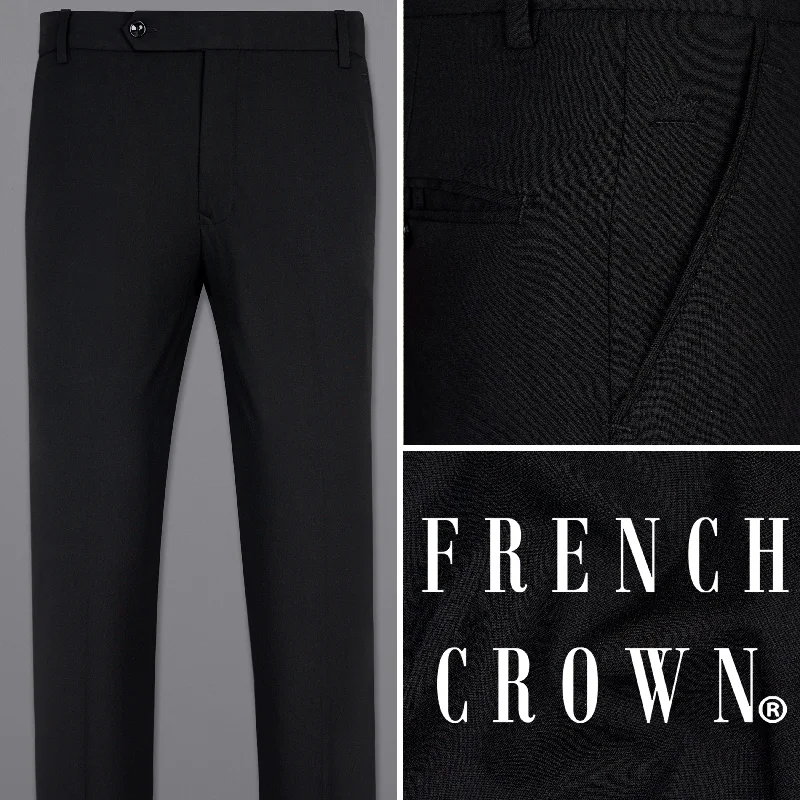 Deal Frenzy Mardi Gras Black Wool Rich Pant
