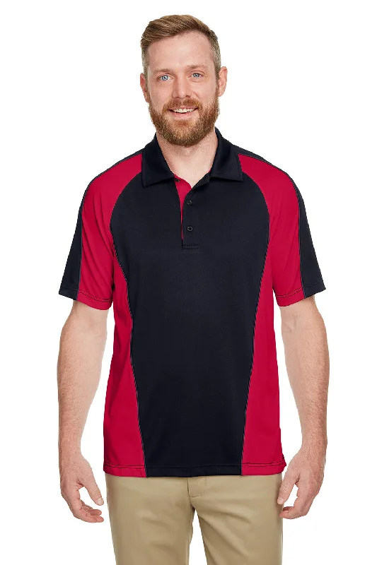Weekend Bargains to Celebrate Harriton Mens Advantage Performance Moisture Wicking Colorblock Short Sleeve Polo Shirt - Black/Red Weekend Bargains to Celebrate Harriton Mens Advantage Performance Moisture Wicking Colorblock Short Sleeve Polo Shirt - Black/Red