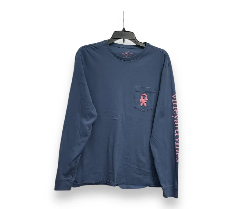 Year-End Clearance Top Long Sleeve By Vineyard Vines In Blue, Size: M