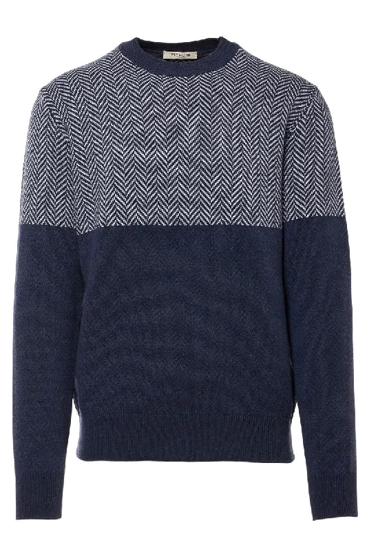 Stock Clearance Herringbone Crew Neck
