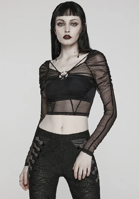 Mega Discount Guinevere Mesh | LONG SLEEVE TOP*