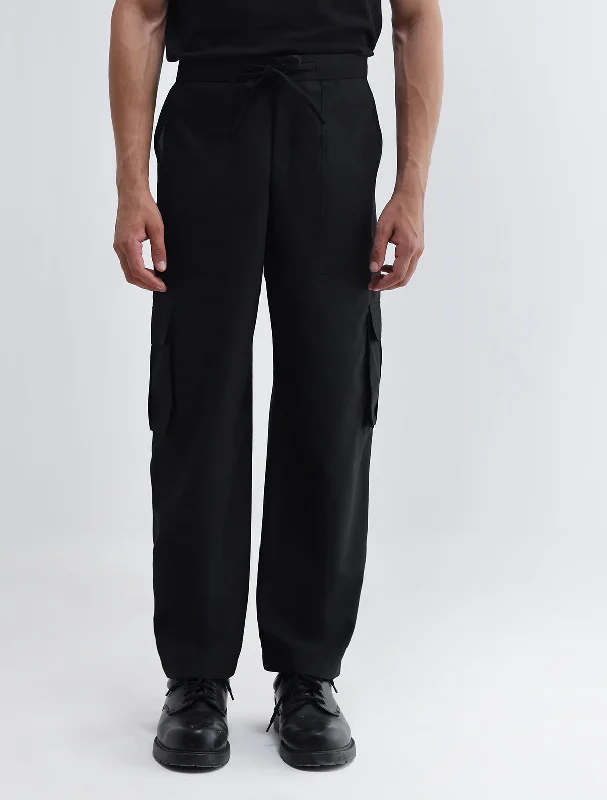 Hurry In BLACK JOG CARGO PANT