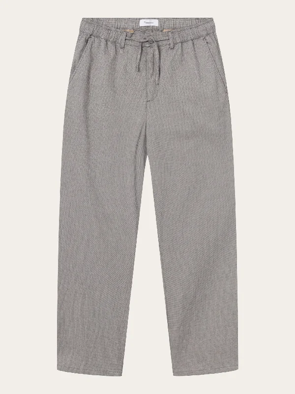 Online Deal Loose fit pepita checked pant - Safari